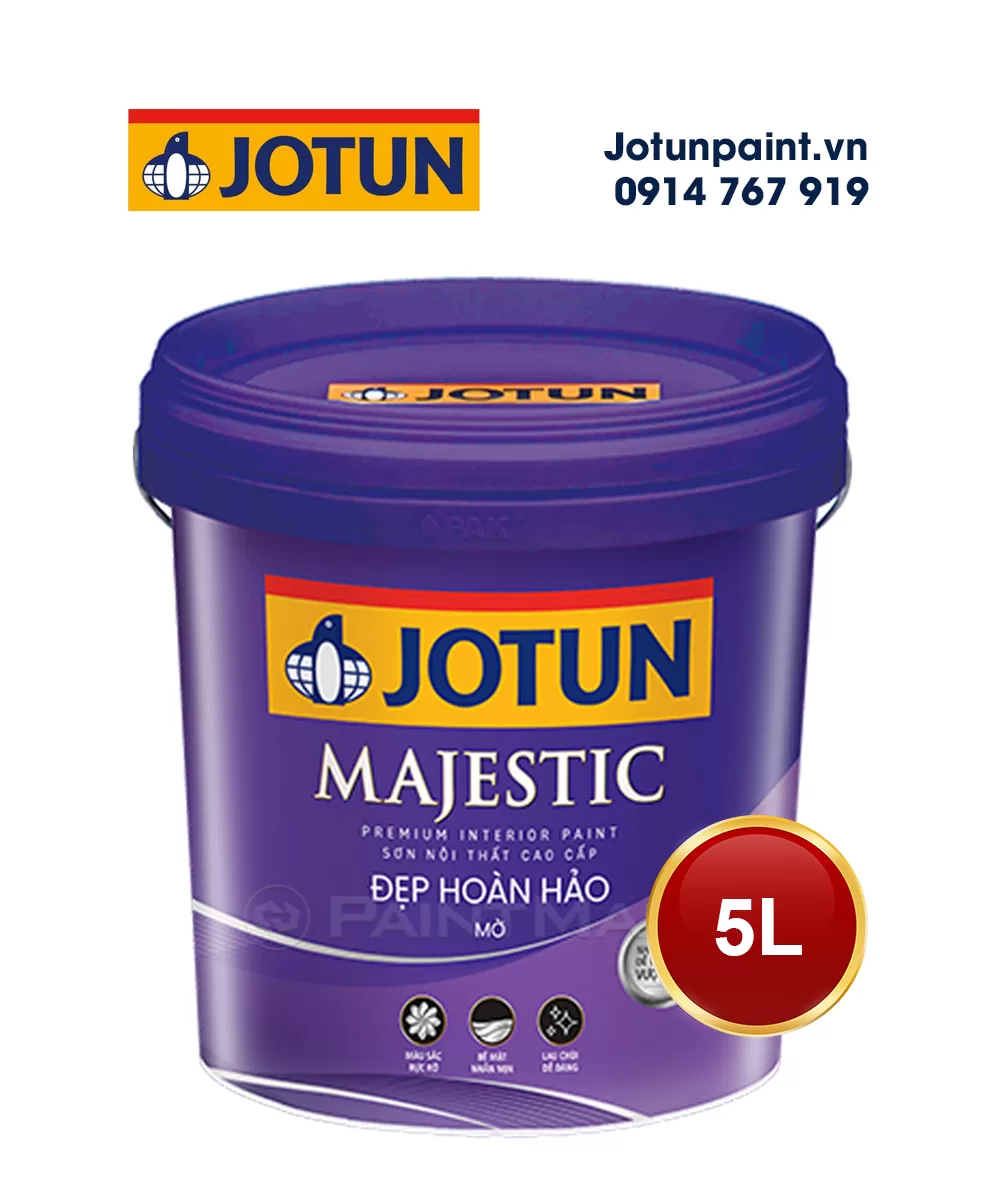 Sơn Jotun Majestic đẹp hoàn hảo mờ lon 5L