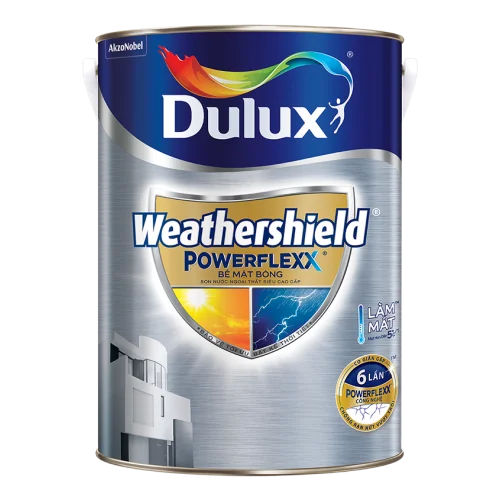 Sơn Ngoại Thất Cao Cấp Dulux Weathershield Powerflexx - Bề mặt Bóng